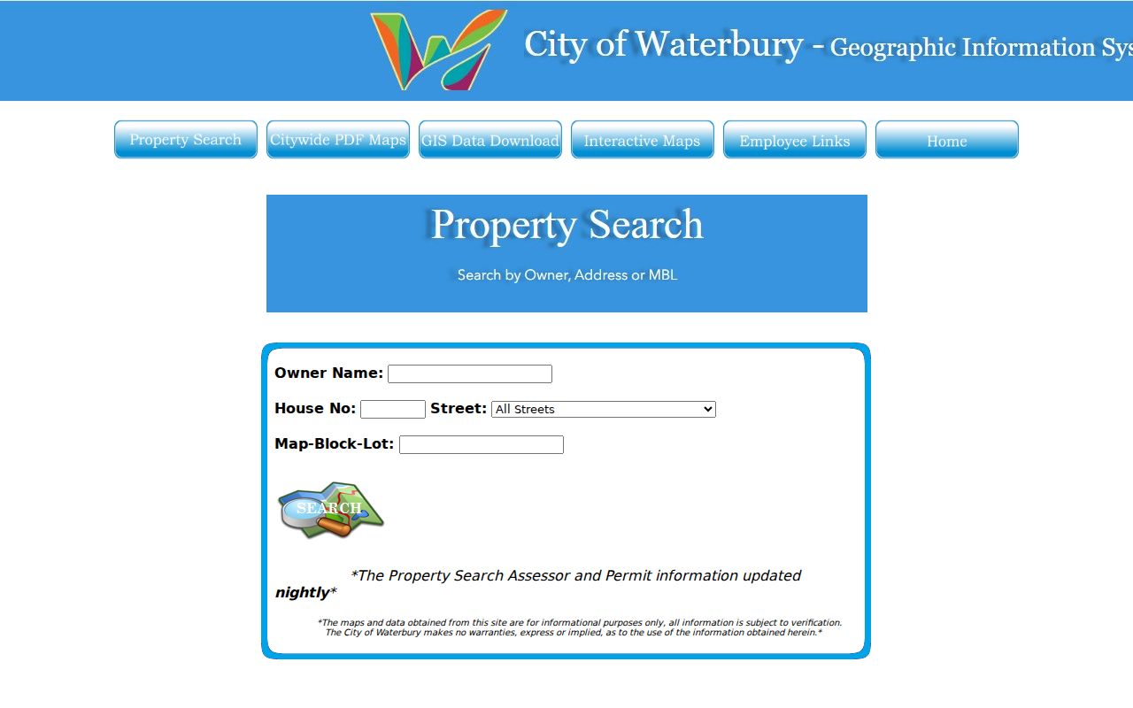 Waterbury residents directory GIS property search