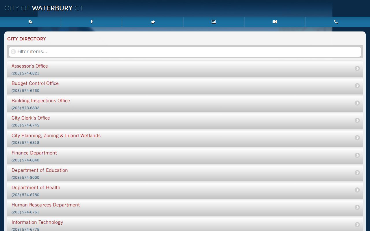 Waterbury residents directory official city contacts