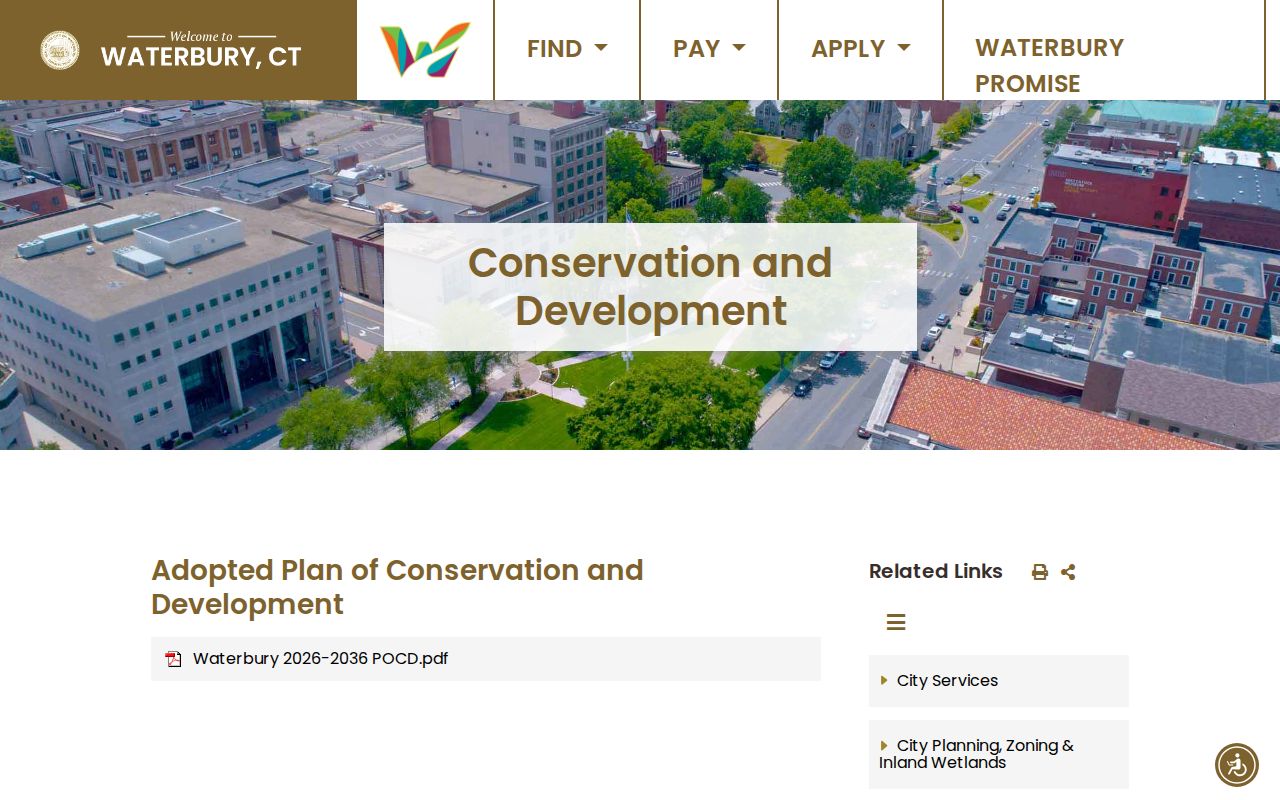 Waterbury neighbors adopted planning and neighborhood context page