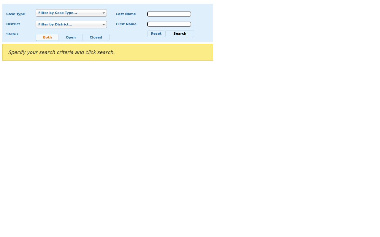 Waterbury previous residents probate case lookup fields
